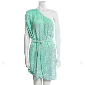 Retrofête Ella Sequin Dress Turquoise Green